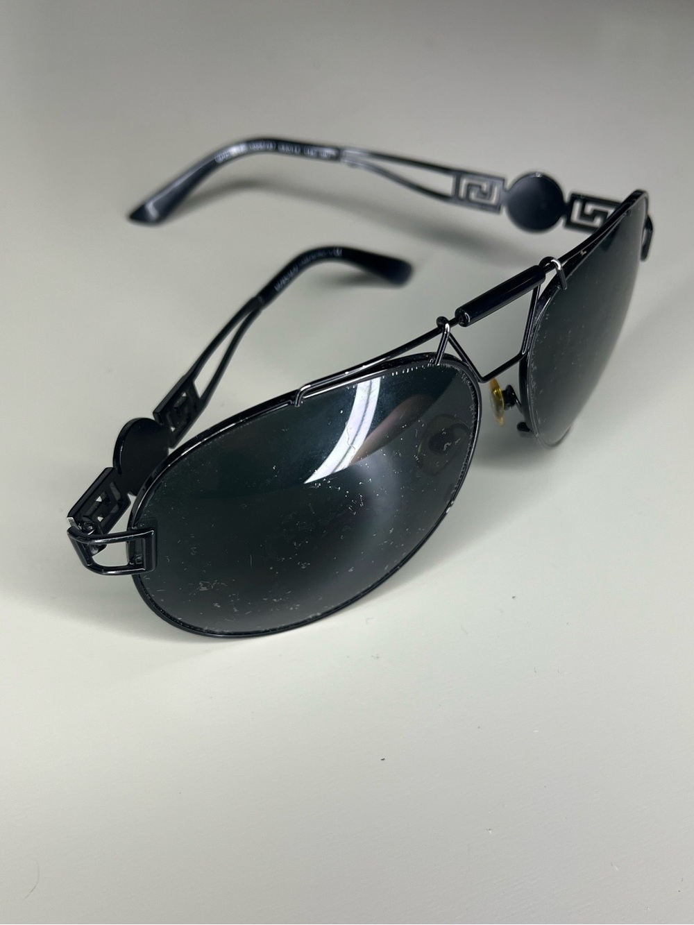 Versace Black Aviator Sunglasses